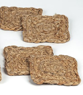 Jute coasters 10 x 10 set/4 